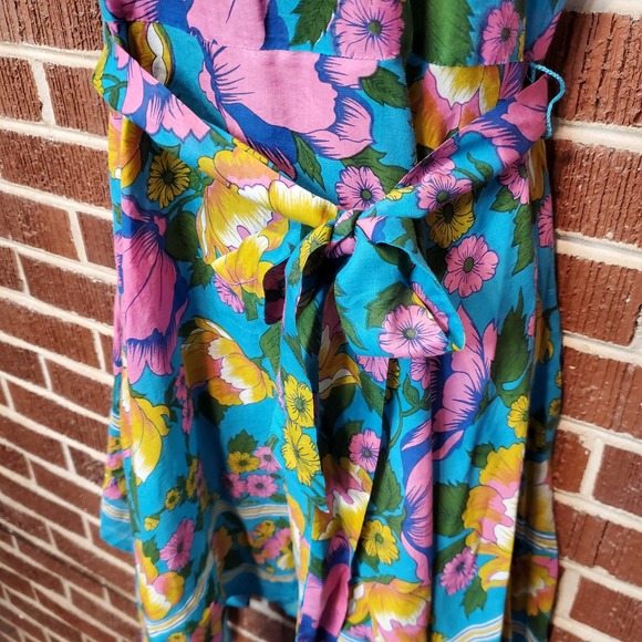 Lilka by Anthropologie Dinan Halter Handkerchief Floral Beach Midi Dress XS - Picture 3 of 8
